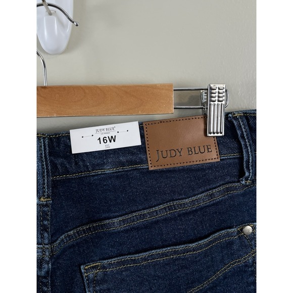 JUDY BLUE NWT High Waist Straight Leg Jeans JB88575 Blue Womens Sz 16 - Picture 4 of 14